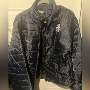 Moncler Logo puffer style padded lightweight full zip jacket adult size large WT
